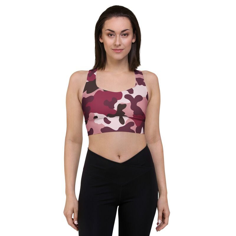 Pink Camo Sports Bra