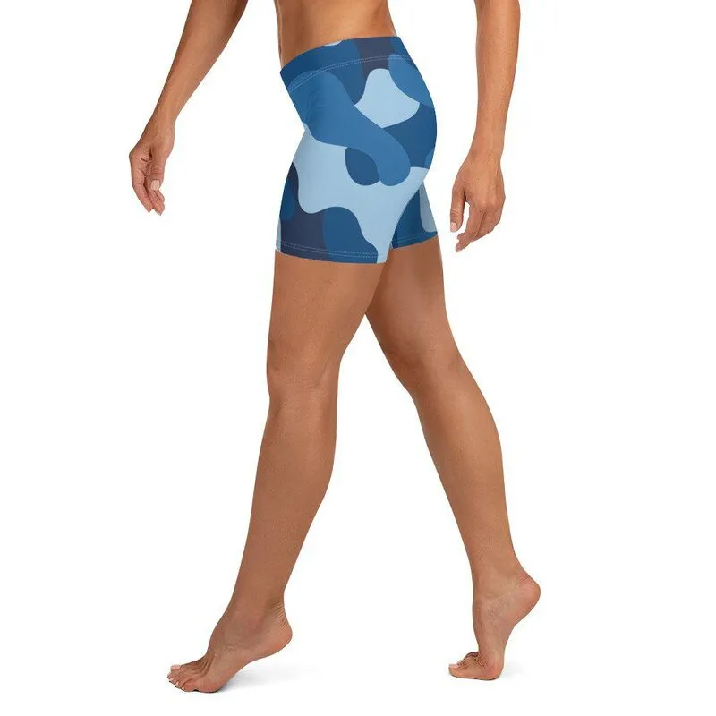 Blue Camo Short Leggings