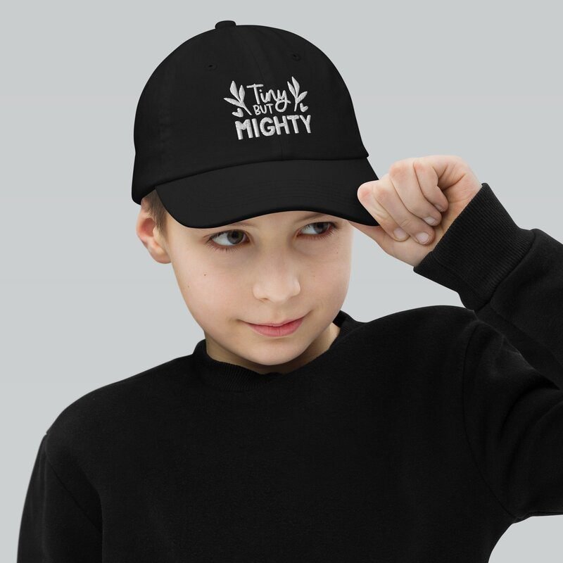 Youth baseball cap tiny but mighty