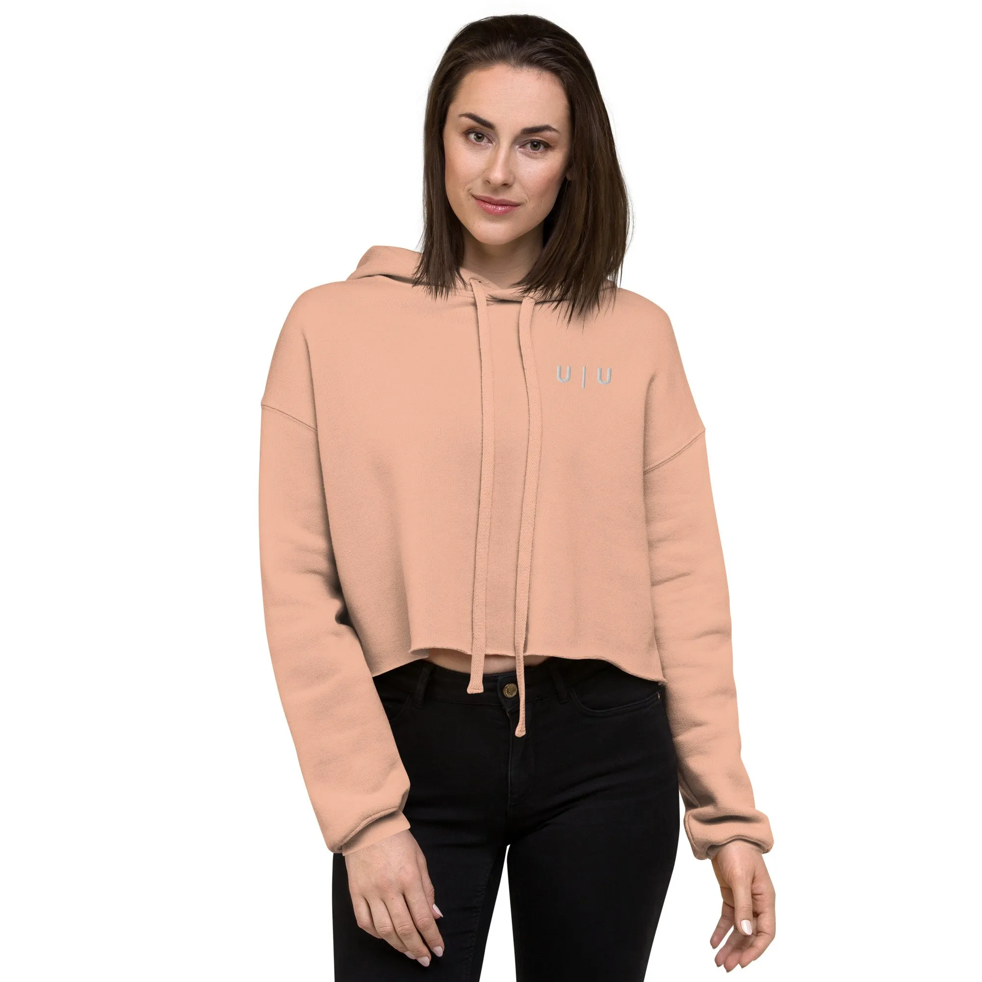 U | U Woman's Embroidered Crop Hoodie 4 U | U Woman's Embroidered Crop Hoodie - Image 4