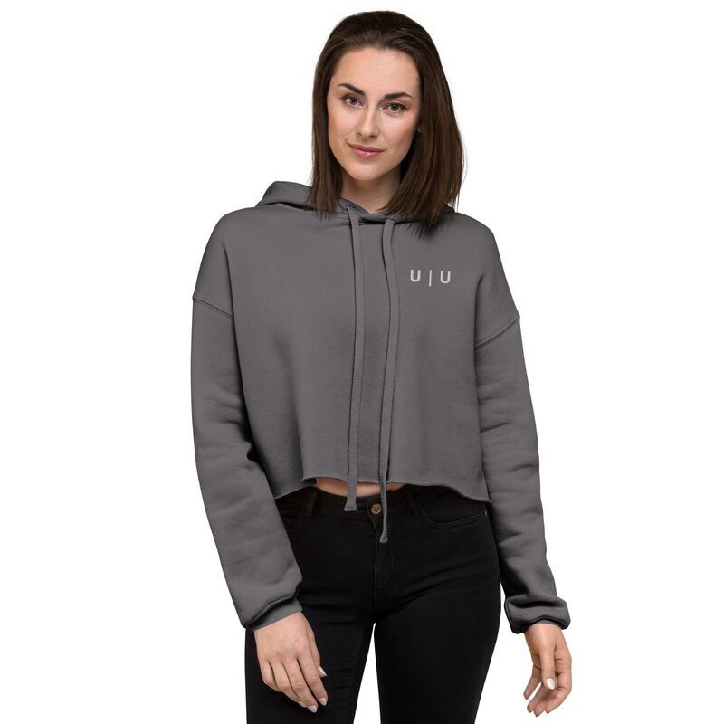 U | U Woman's Embroidered Crop Hoodie