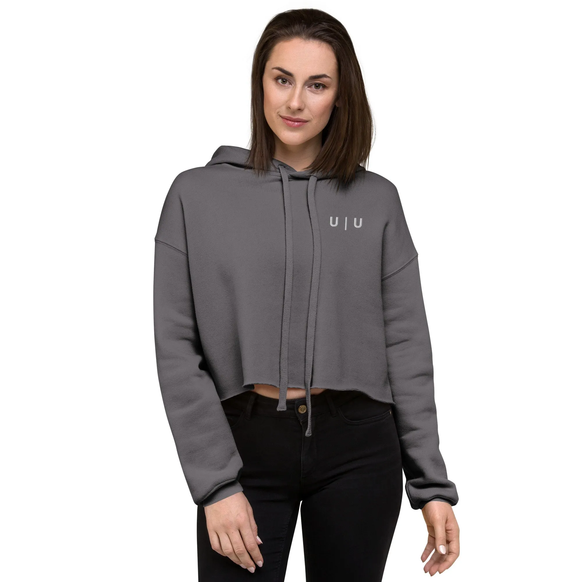 U | U Woman's Embroidered Crop Hoodie 1 U | U Woman's Embroidered Crop Hoodie